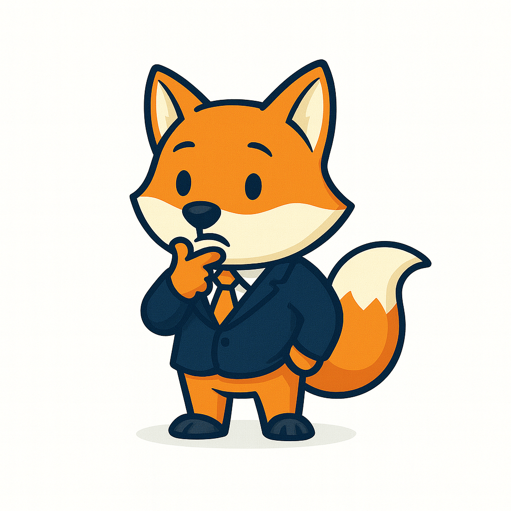 SCAM HUNTERS mascot thinking about legal terms